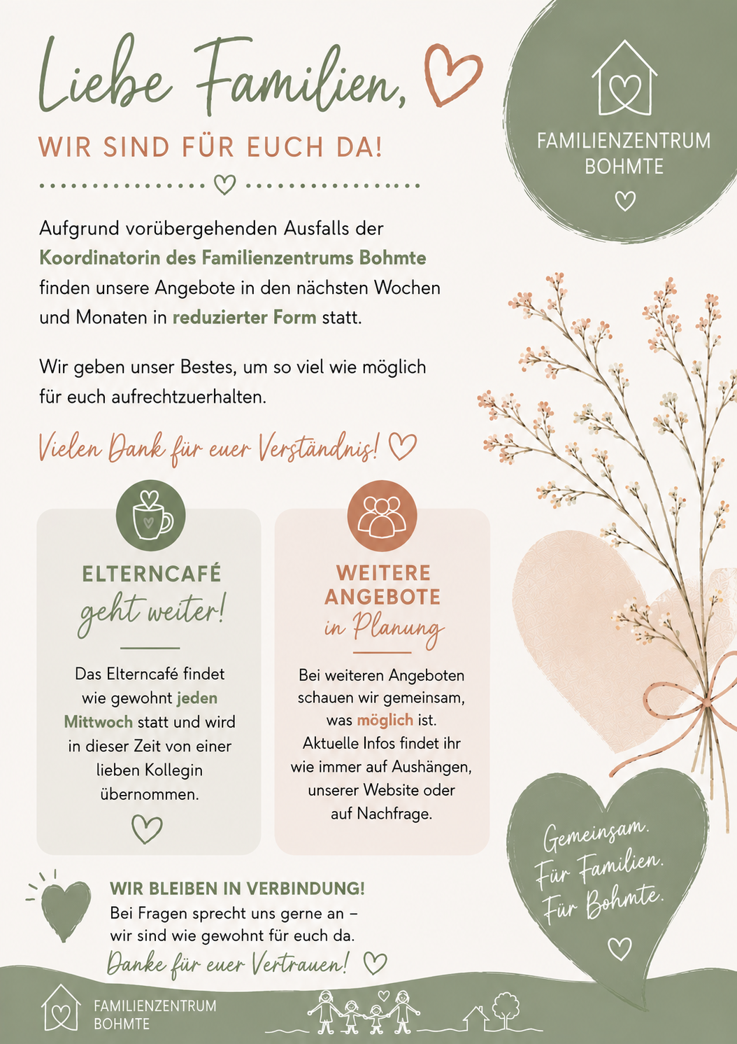 Info Eingeschränkte Angebote